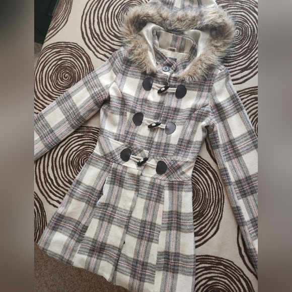Charlotte Russe Plaid Peacoat XS - Picture 3 of 4